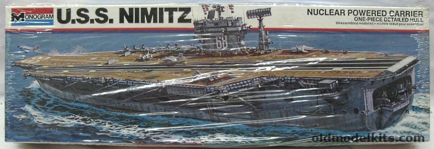 Monogram 1/825 USS Nimitz CVN-68 Nuclear Aircraft Carrier, 3004 plastic model kit